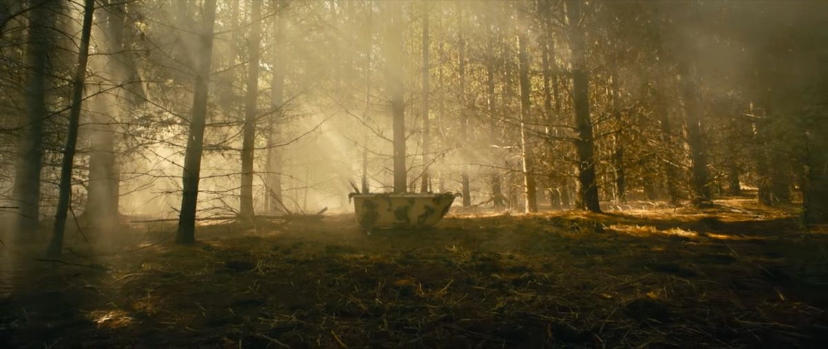 Still frame from Aiwake Childish music video, anamorphic widescreen, colour-graded by Kevin Luttman
